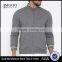 Grey Sweatshirt With Grindle Effect For Man Mock Collar Full Concealed Zip Closure Sweater Brushed Fleece Lining