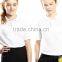 Customize Own Logo Cotton Kids School Uniform White Shirts
