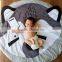 S65606A Round Fox Newborn Cotton Play Mat Baby climb Blanket