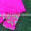 2-7years girls clothing sets children hot pink clothes tops t shirt + pants baby kids suits 2 pcs suit retail with accessories