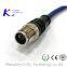 M12 M8 Waterproof Shielded Male& Female Straight Molded Cable Connector