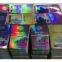Laser Rain Bow Effect Cosmetic Bottle Labels in High Grade Decoration