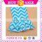 cheap wholesale sky blue baby girls knit chevron double ruffle kids pants
