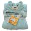 soft cap embroidered coral fleece baby infant bathrobe