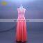 Wholesale V Neckline See Through Appliques Chiffon Long Girls Bridesmaid Dress