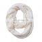 TOROS Comfortable Acrylic Wholesale Plain Ladies White Loop Scarf