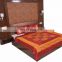 Soundarya top selling high quality poly silk embroidery bed cover set