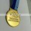 irregular hexagon shape gold medal with sparkle texture background as running medal
