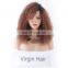 Human virgin hair curly hair wig