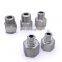 High quality quick coupler 3/8 female to 1/4 male thread adapters pipe distributors SUS304 straight stainless steel fittings