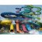 High Quality super tube tunnel water park slides, tall loops and trilling large fiberglass water slides for sale