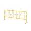 wholesale 41 in. x 103 in Light Weight Yellow Steel Crowd Control Interlocking Barrier with Both Flat Feet