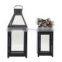 High-quality Customized Black Decorative Lantern Candle Metal Glass Lanterns For Home Decor