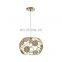 HUAYI 1-Light E26 Traditional Chandeliers Oblate Golden Finish Wire Cage Cup Deco Hanging Lamp