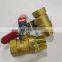 Custom Male Thread Metal Handle Brass Ball Valve With Red Handle For Gas Or Water