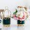 Nordic Modern Luxury Small Ceramic Flower Vase Hanging Wedding Metal Frame Decor Wedding Vase Decoration Home