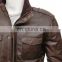 OEM winter stylish leather bomber jacket men