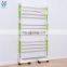 Folding heavy duty three layer clothes rack
