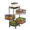 Home accessories kitchen organizer with wheels 3/4/5 tier  bathroom kitchen storage rack trolley rack