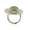 Silver designer ring with central gemstone