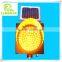 Wholesale waterproof yellow LED solar powered flashing warning traffic light