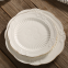 Elegant Lace Designed White Ceramic Plate Set For Banquet Wedding Event