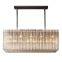 Cielo Modern Linear Chandelier Large American Glass Tube Brass Lamp LED Light Source for Hotel Dining Restaurant Decor