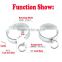 Wholesale Inner D:70mm Smooth Kirsite Alloy Metal handcuffs bondage sex toys, restraint steel wrist cuffs Adult products