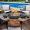 35 inch Rustic Cast outdoor Stone fire pit, wood burning fire pit table