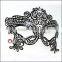 Luxury Black Metal Laser Cut Venetian Mask Innovation Rhinestones