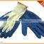 orange Latex coated cotton gloves PLAIN finish