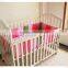 pink animals baby fitted bed skirt from professional manufacturer