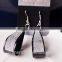 Fashion Punk Girl Dangle Earrings Valentine's Day Gift Silver Gold Black 3 Colors