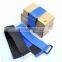 Adjustable rubber double side adhesive hook and loop strap