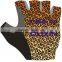 2015 international cycling gloves/non-slip bicycle glove/pro bike glove men half finger pro team cycle glove Sexy Leopard Grain