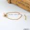 Delicate Gold Chain Oval Glass Bracelet