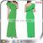 ladies wear prom dress for fat women one shoulder ruffles wedding dress emerald green evening dress tight waist ruffle dresses