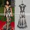 Sexy Zuhair Murad Black Embroidery Red Carpet Dress Floor Length Gown Dress For Party Vestidos Femininos TPD316