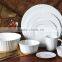 High quality 20pcs embossed porcelain dinnerware