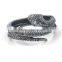 Wholesale Custom vitage Silver Plated Zinc Alloy Cobra skin diamond Snake Bracelets for men