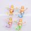 Pearl Powder 4 inch Plastic Nude Small Mermaid Girls Figures Ornament, Mini Mermaid Statue