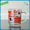 Best selling custom glass coffee mug with lid