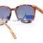 JMP608 Big Plastic Frame 100% UV400 Protect Zebra Wood Temple/Arm Sunglasses