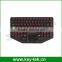 Black rubber backlit keyboards with touch pad