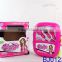 Fashion kids toy pink plastic slipper and hair stylist tools kit