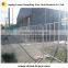 Portable galvanised steel crowd control barricades
