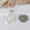 Wholesale 925 sterling silver cubic zirconia monogram necklace
