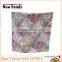 Checked And Flower Printing Polyester Loop Scarf