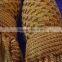 Vintage looped cord tassels gold with bullion wire material and big caterpillar