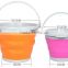 Outdoor silicone folding collapsible buckets